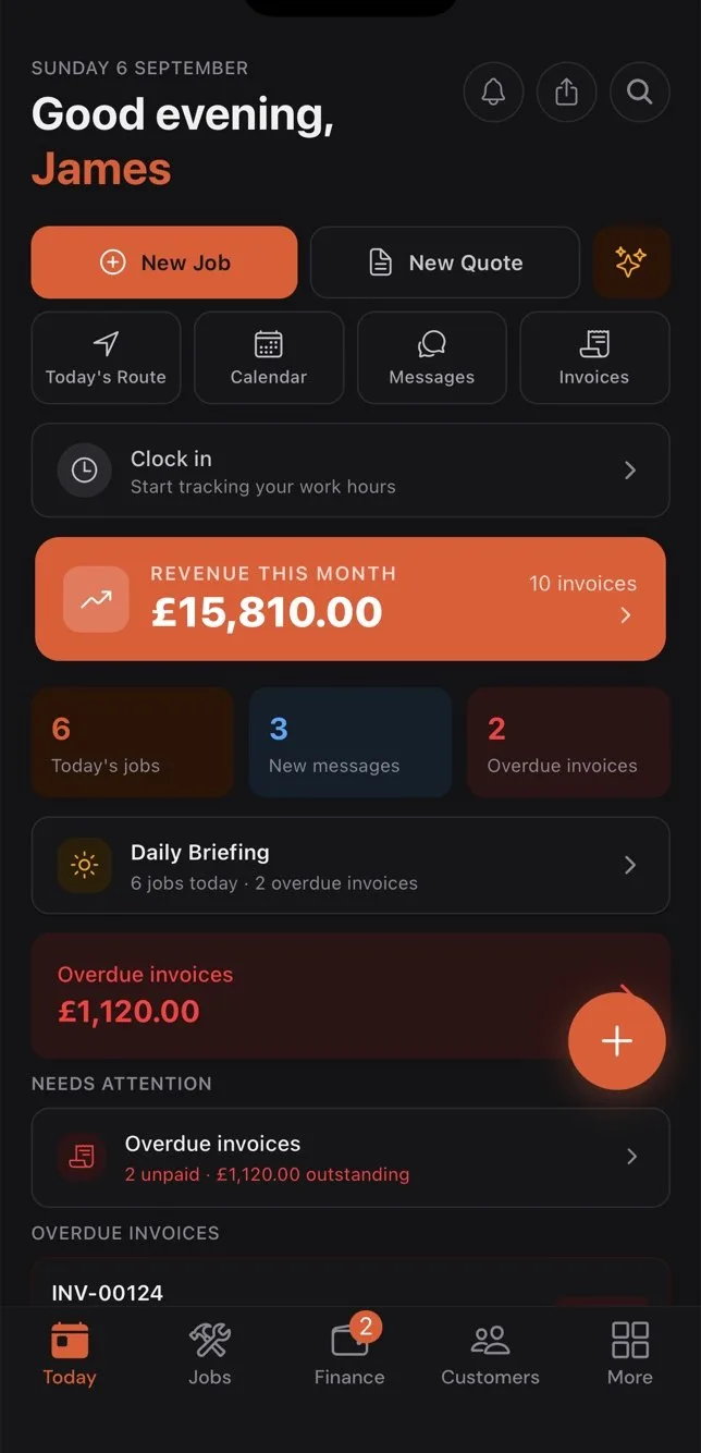 Today in the Gaffer app